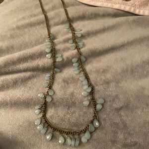 J. Jill Elegant Gold and Soft Blue Necklace